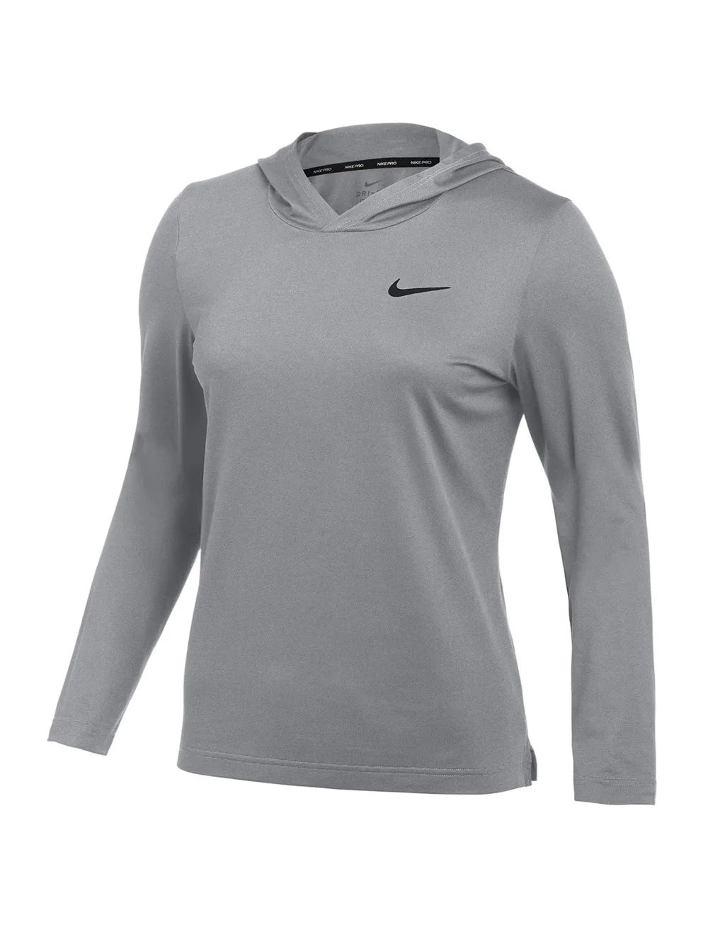 Nike Women's Wolf Gray Long Sleeve Hooded Training Top